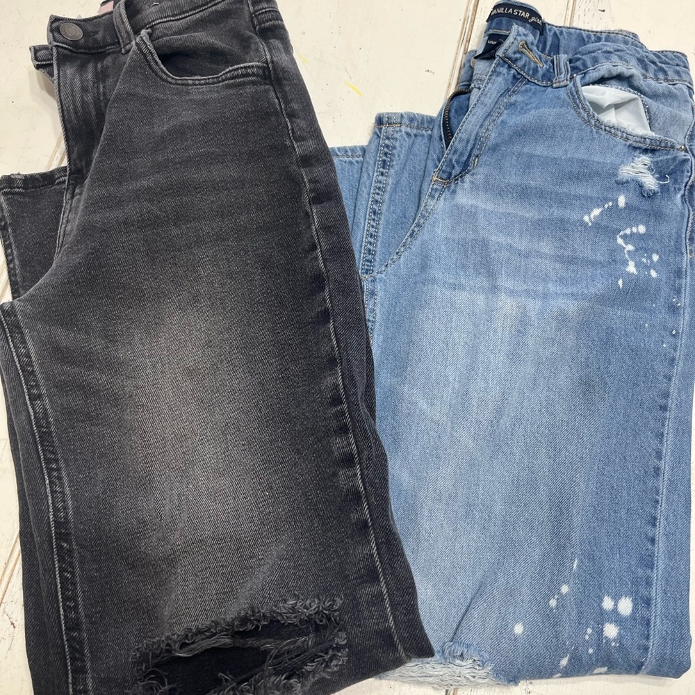 Stylish Black and Blue Girl’s Jeans